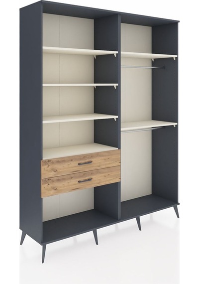 Hyperion Gardrop 6 Raflı 2 Çekmeceli 2 Askılı 176x44x221 Antrasit-aytaşı/çam Aytaşı/çam Hyperion Gardrop 6 Raflı 2 Çekmeceli 2 Askılı 176x44x221 Antrasit-aytaşı/çam Aytaşı/çam