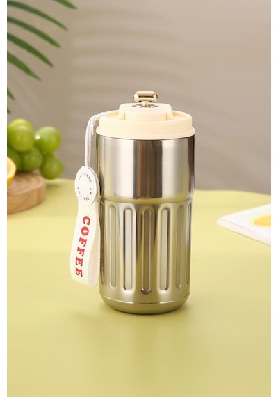 Çelik Silver 420 Ml Kahve Termosu Matara Cin486slv