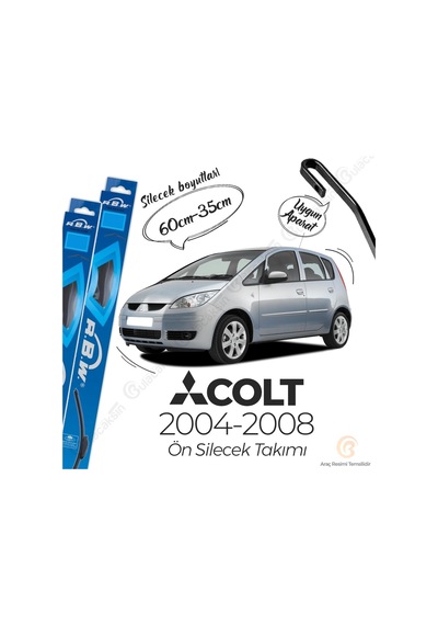 RBW Mitsubishi Colt 2004 - 2008 Ön Muz Silecek Takım