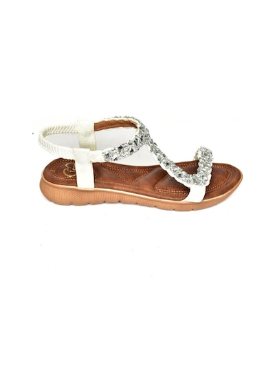 Fox Shoes S258014809 Beyaz Alçak Tabanlı Kadın Sandalet Beyaz