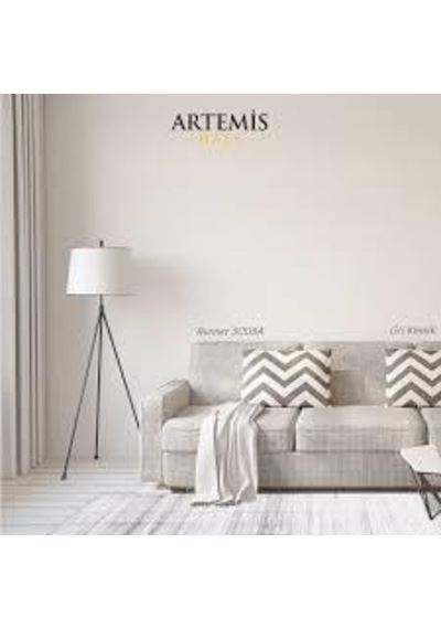 Artemis Halı Runner 05008a Krem Gri Modern Düz Halı