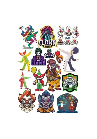 Paylanço Joker Sticker Ser 19 Parça Telefon, Tablet, Defter, Laptop Sticker