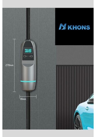 Khons 3,5 Kw Taşınabilir Araç Şarj Cihazı 10m Kablo 3.5 Kw