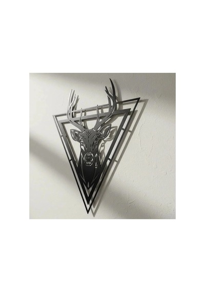 Alageyik Metal Duvar Tablosu - Metal Duvar Sanatı - Bronz - 28 X 30 Cm