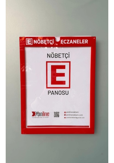 Nöbetçi Eczane Bilgilendirme Panosu Pratik Kullanım Kendinden Yapışkanlı