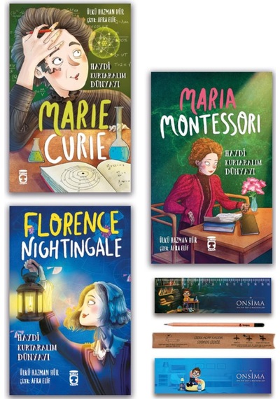 Timaş Çocuk Marie Curie - Maria Montessori - Florence Nightingale - Haydi Kurtaralım Dünyayı Set 3 Kitap