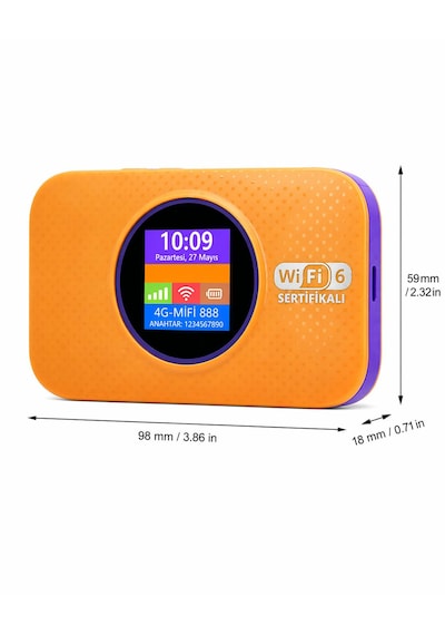 Taşınabilir Modem Mobil Wifi-5g Lte 3.000mah Batarya 300mbps Taşınabilir Router Wifi 6 Destekli Sım Kartlı Hotspotçoklu Kullanıcı Desteği