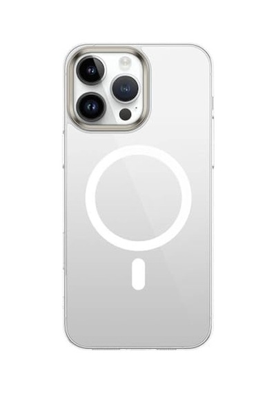 Apple İle Uyumlu İphone 16 Pro Max Kılıf M-safe Şarj Özellikli Şeffaf Cam Arka Yüzey Zore G-glass Kapak Şeffaf Genel