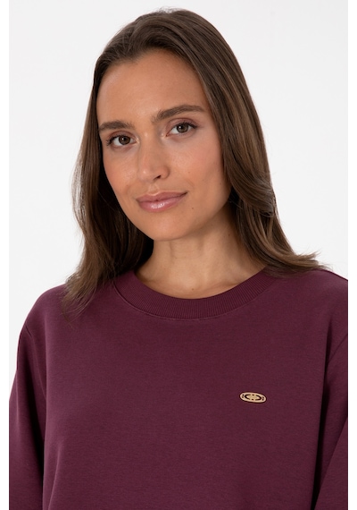 U.S. Polo Assn. Kadın Bordo Gömlek Detaylı Bisiklet Yaka Sweatshirt 50315303-VR177