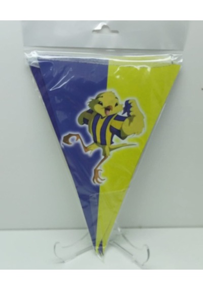 Marivento Premium Spor Maç Günü Kulüp Logosu Sarı Lacivert Üçgen Flama