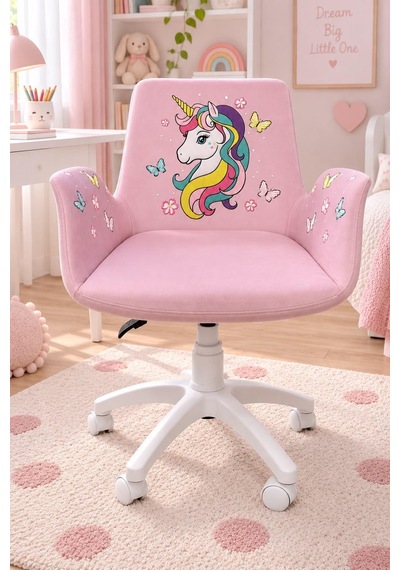 Unicorn Kids Çalışma Koltuğu Pembe