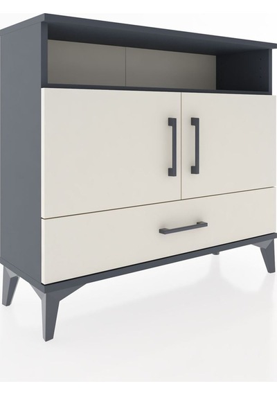 Arges Şifonyer 3 Raflı Tek Çekmeceli 2 Kapaklı 88x30x80 Antrasit-aytaşı Antrasit Arges Şifonyer 3 Raflı Tek Çekmeceli 2 Kapaklı 88x30x80 Antrasit-aytaşı Antrasit