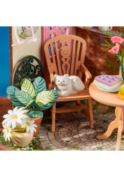 Rolife Ds038 Şık Çay Bahçesi Fancy Tea Yard Dıy Minyatür Maket Model Seti Mini Dollhouse 3d Model Kit Detaylı Dekoratif Hobi Seti 3d Puzzle Tiny House