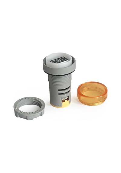 Mini Dijital Voltmetre 22mm Ac 60-500v Led Sarı Işık