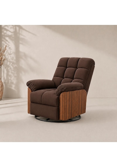 Smarto Relax Tv Koltuğu Porto Comfort Döner Ve Sallanan Elektrikli Mekanızmalı Sırt Dayanağı Kontrol Panelli Ergonomik 8 Farkli Renk Seçenek Dekoratif Baba Koltuğu Kahverengi