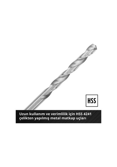 10 Parça Metal Matkap Ucu Seti Hss 4241 Çelik İle Yüksek Performans