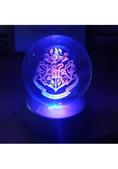 Kişiye Özel Dekoratif Renk Değiştiren Standlı Led Işıklı Hogwarts Cam Küre