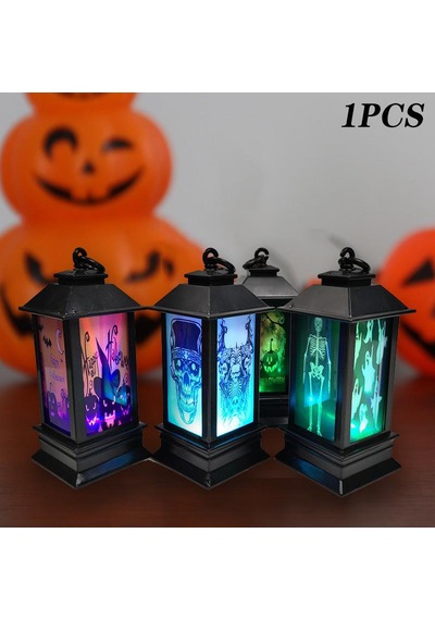 Halloween Korku Işığı Pilli Led Fener, 15cm X 5cm X 1 Adet 0-99