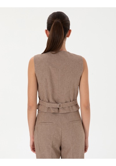 Pierre Cardin Kadın Camel Yelek Dokuma 50306488-vr015