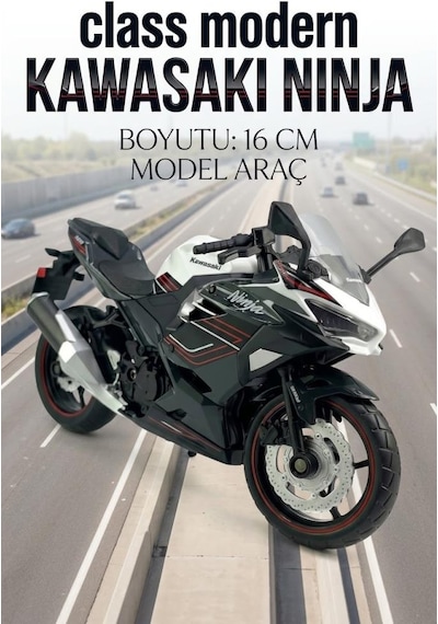 Hobbiez Lisanslı Kawasaki Ninja Model Diecast 1/12 Ölçek Metal Motosiklet Araç