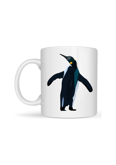 Nihilist Penguen Tasarımlı Porselen Kupa Model 159 Sürüden Ayrılanlara Özel Minimalist Kahve Kupas
