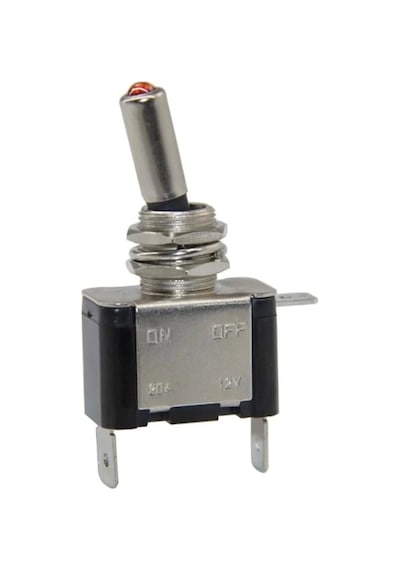 Ic-151a Işıklı 12 Volt Dc 30 Amper On-off Toggle Switch Seri 2
