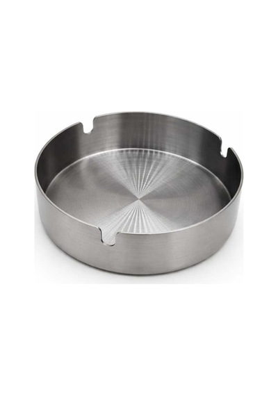Paslanmaz Çelik Küllük, Yuvarlak Küllük 8 Cm Metal Metalik Yuvarlak
