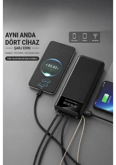Delux Serisi Powerbank Trm1011 Siyah 10.000 Mah Seyyar Batarya Cihaz Enerjisi Yedek Güç Çok Renkli