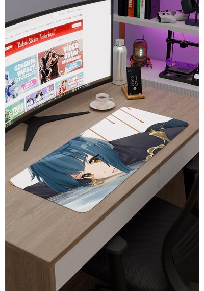 Xingqiu Genshin Impact Anime Oyuncu V1 - 70x30 Xl Gaming Mouse Pad Fare Altlığı