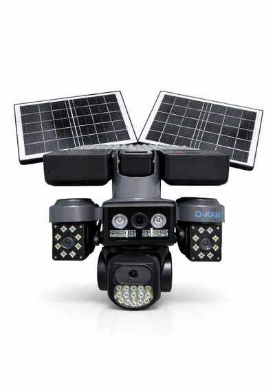Okam Pro 334 Premium 4g Solar Projektörlü Güvenlik Kamerası 4 Lens, Aov 7/24 Kayıt
