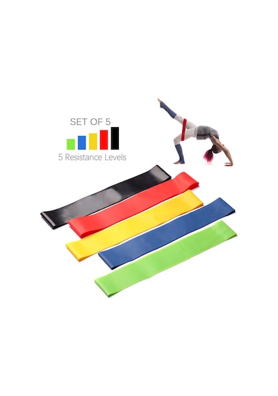 Aerobik Band Pilates Yoga Fitness Squat Çalışma Lastiği Kırmızı