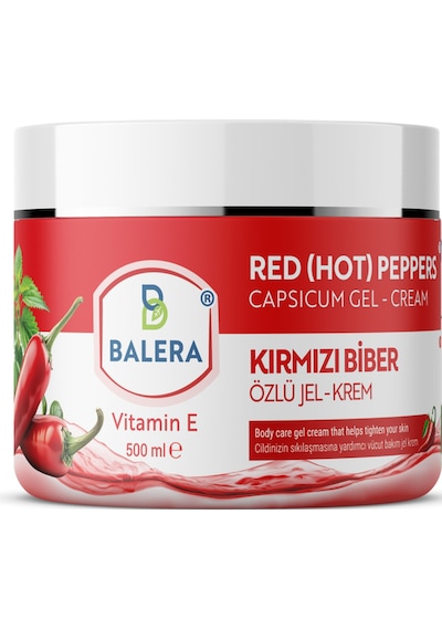 Selülit Jeli 500ml - Sıkılaştırıcı Etkili Kırmızı Biber Ve Acı Biber Özlü Masaj Jelia