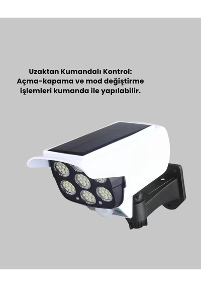 Northcity Yeni Nesil Kamera Tipi Güneş Enerjili Led Güvenlik Lambası Hareket Sensörlü