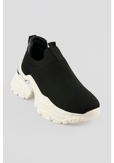 Mubiano Kadın Sneaker Kalın Taban Slip On Spor Ayakkabı Aurex Siyah Siyah