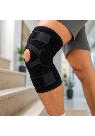 Ligament Destekli Dizlik Ayarlanabilir Cırtlı Açık Patella Diz Destekliği