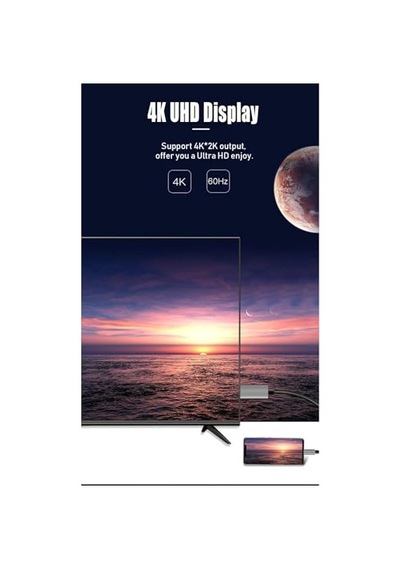 Zr-627 Mt57 4k 60hz Hdmı Çevirici I-phone 15 İle Uyumlu Kablo Type-c Thunder-bolts Altın Uçlu