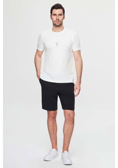 D's Damat Regular Fit Beyaz Baskılı %100 Pamuk T-shirt 2EC14ORT05214 Beyaz