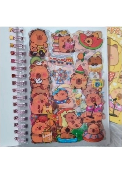 Cpybara A6 Stıcker Defter Çok Renkli