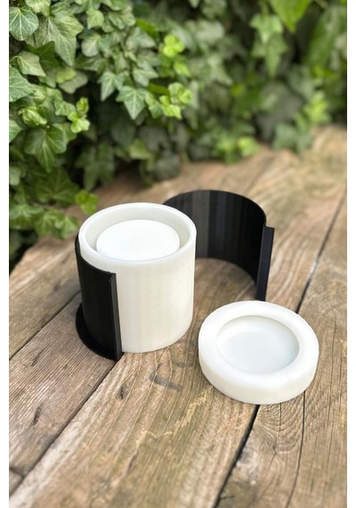 Rufus Concept Dairesel Silikon Kap Kalıbı 8mm Kalınlık Kapaklı Kasnaklı 1 Adet