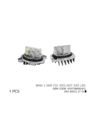 Nıken Bmw 2 F22 2012-2017 Sağ Led Far Modl 63117388924/2 IS00-NIKEN 064BW222701