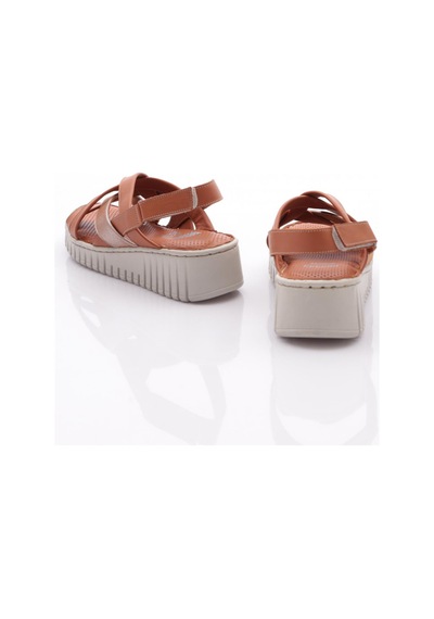 Dgn 1013 Kadin Kalin Taban Sandalet Taba