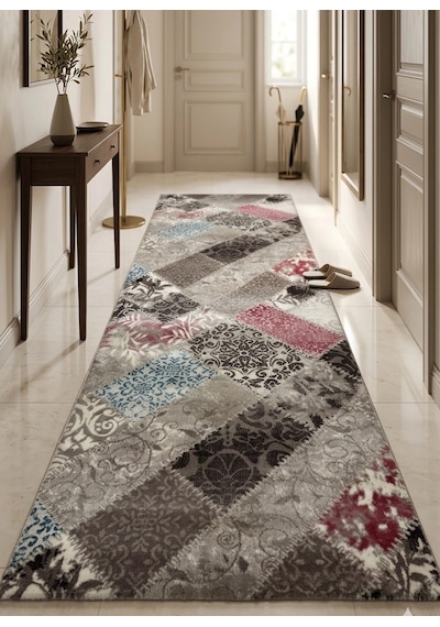 Merinos Akrilik Halı 100x400 Yolluk Halı Renkli