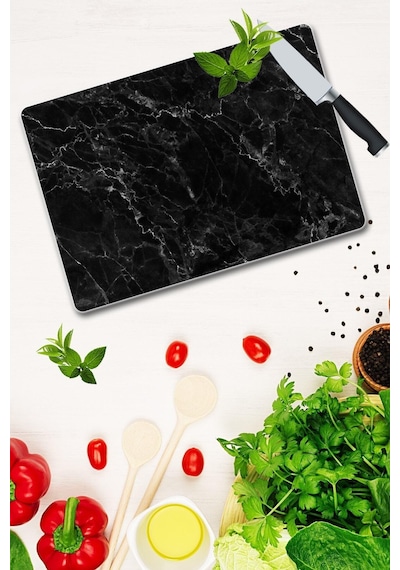Saban Siyah Mermer | Cam Kesme Tahtası - Cam Kesme Tablası | 20 Cm X 30 Cm