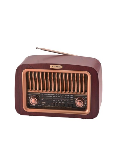 Torima D-59 Kahverengi Nostalji Radyo Kablosuz Bluetooth Hoparlör