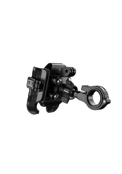 Knmaster Tt-500 Titreşim Önleyicili Motosiklet Telefon Tutucu SİYAH,GRİ