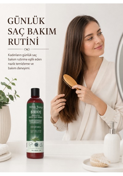 Biberiye Şampuan Biberiye Yağı, Biotin Ve Panthenol İçeren Saç Ve Saç Derisi Bakım Şampuanı, 400 Ml Zayıf - Yıpranmış