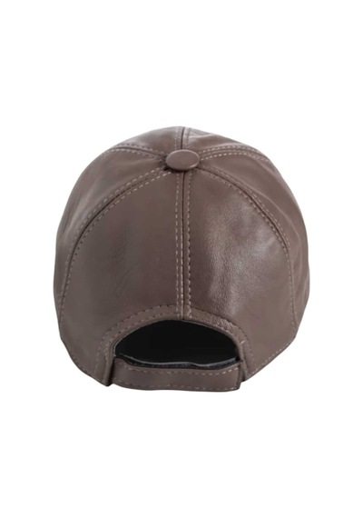 Tezzgelsin Unisex %100 Deri Arkadan Ayarlanabilir Baseball Kep Şapka Kahverengi