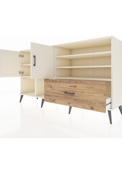 Hyperion Konsol 7 Raflı Tek Çekmeceli 2 Kapaklı 176x44x99 Aytaşı- Aytaşı-aytaşı/çam