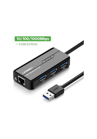 Ugreen Rj45 20265 Usb 3.0 Gigabit Ethernet Dönüştürücü Usb Hub