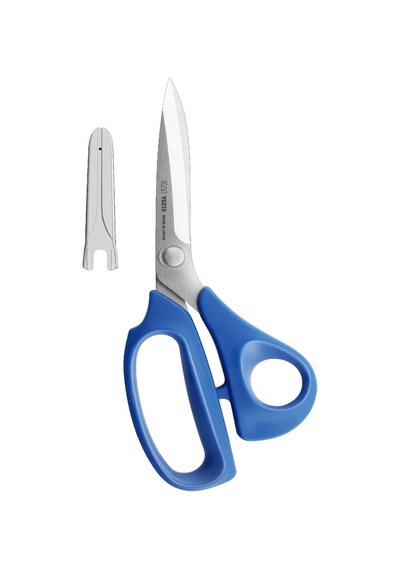 Kai V5210 Kılıflı Mavi Plastik Saplı Kumaş Kesim Makası 21 Cm